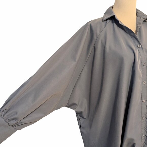 Love Highlight Womens Sz L? Reg Blue Lagenlook Bubble Hem L/S Shirt Tunic Dress - Picture 5 of 7